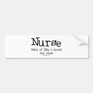 Autocollant De Voiture L'infirmière aiment un peu un docteur mais Nice