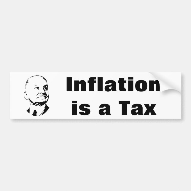 Autocollant De Voiture L'inflation est un impôt Ludwig von Mises (Devant)