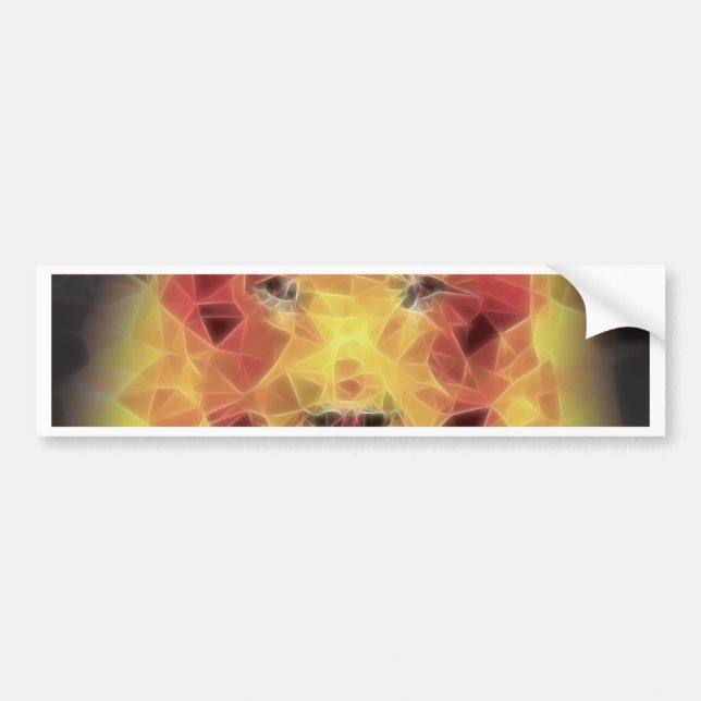 Autocollant De Voiture Lion fractal (Devant)