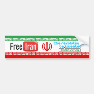 Autocollant De Voiture L'Iran libre - la révolution a gazouillé adhésif