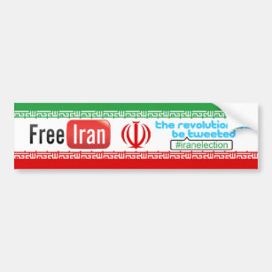 Autocollant De Voiture L'Iran libre - la révolution a gazouillé adhésif