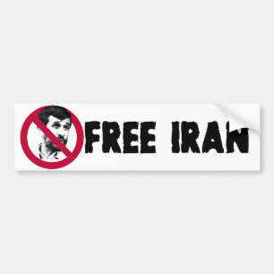 Autocollant De Voiture L'Iran libre - l'Ahmadinejad