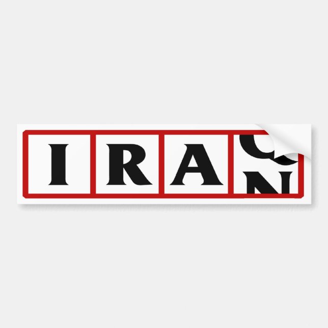 Autocollant De Voiture L'Iran vers l'Irak (Devant)