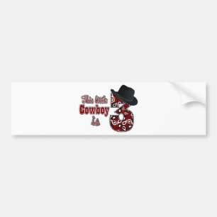 Autocollant De Voiture Little Cowboy 3e anniversaire