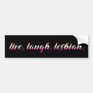 Autocollant De Voiture Live Laugh Lesbian