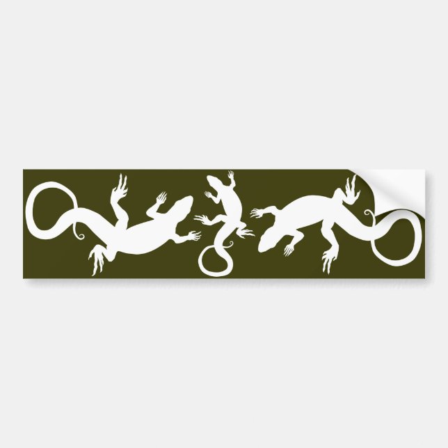 Autocollant De Voiture Lizard Art Cadeaux Lizard Bumper Sticker Art Repti (Devant)