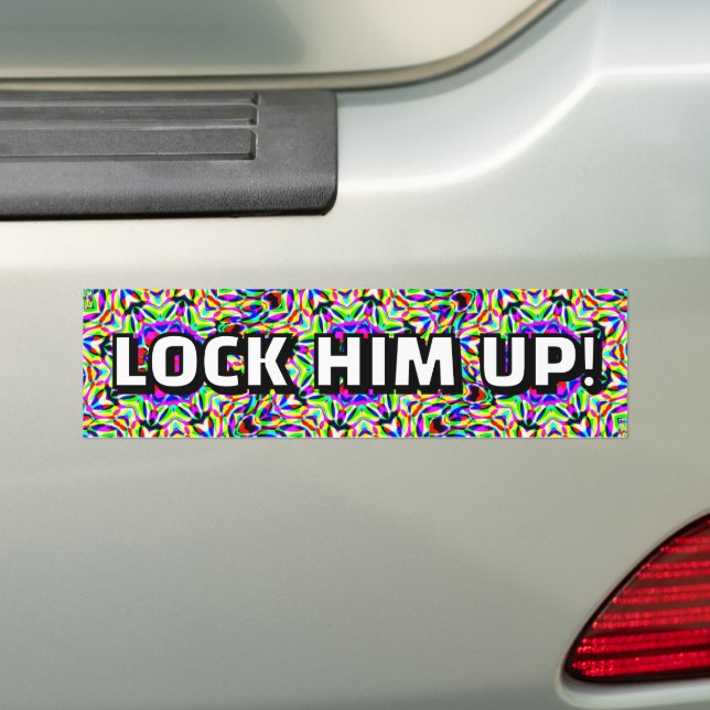 Autocollant De Voiture LOCK HIM UP! (you may change the words) (En voiture)