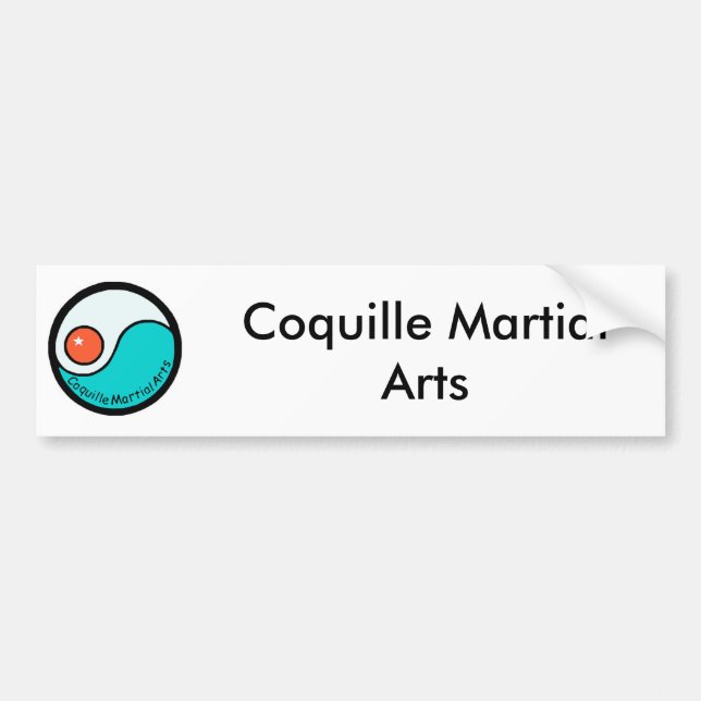 Autocollant De Voiture logo, arts martiaux de Coquille (Devant)