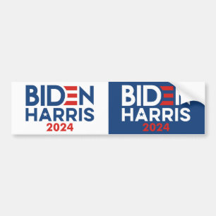Autocollant De Voiture Logo Biden Harris 2024 - Couper en demi pour 2