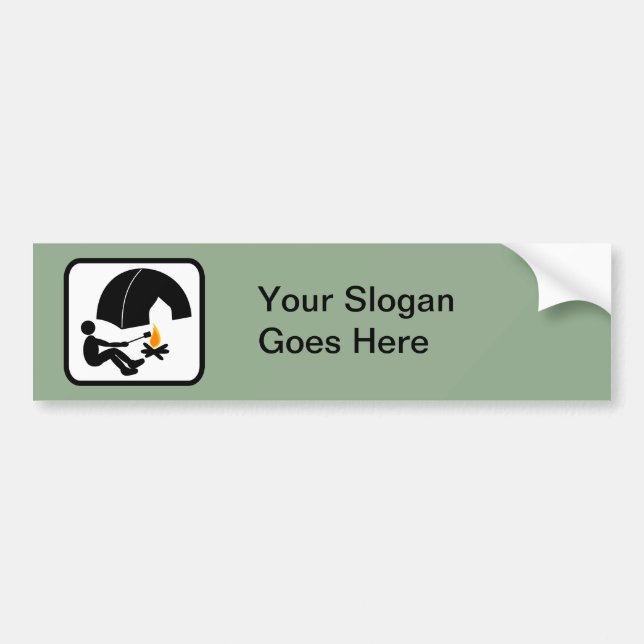 Autocollant De Voiture Logo de camping personnalisable (Devant)