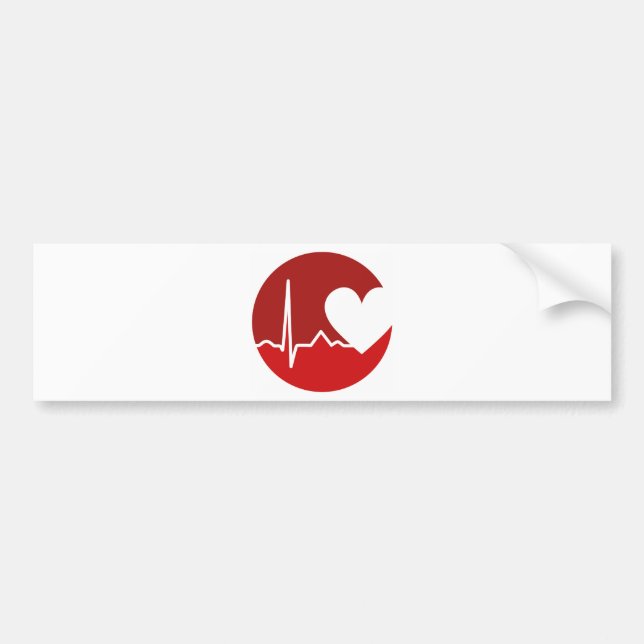 Autocollant De Voiture Logo de coeur (Devant)