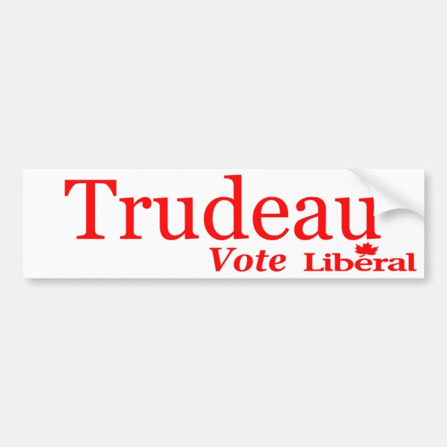 Autocollant De Voiture Logo de libéral de vote de Trudeau (Devant)