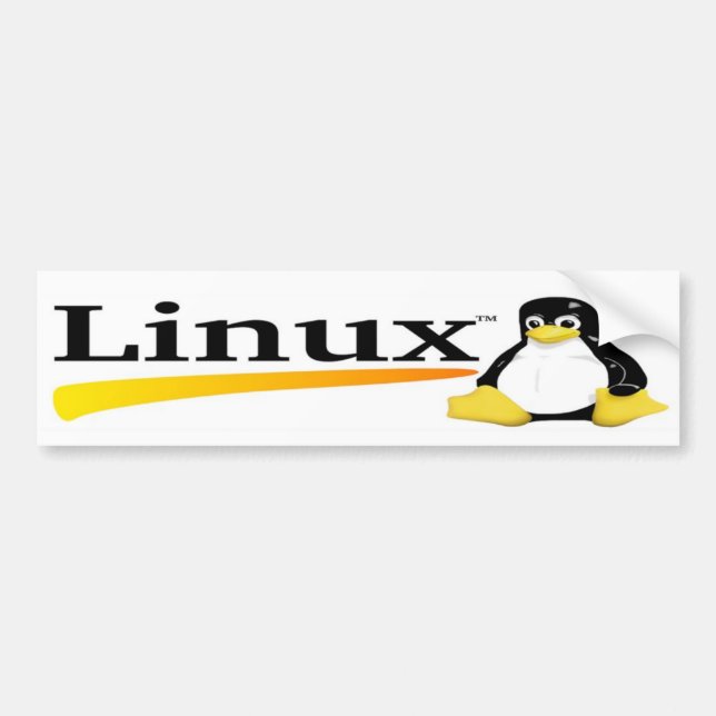 Autocollant De Voiture Logo de Linux avec des produits de Tux (Devant)