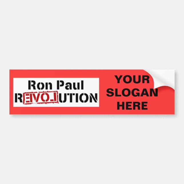 Autocollant De Voiture Logo de révolution de Ron Paul (Devant)