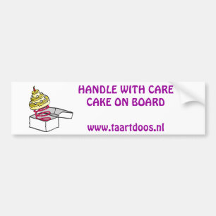Autocollant De Voiture logo de taartdoos, rijderTaart BO aan de