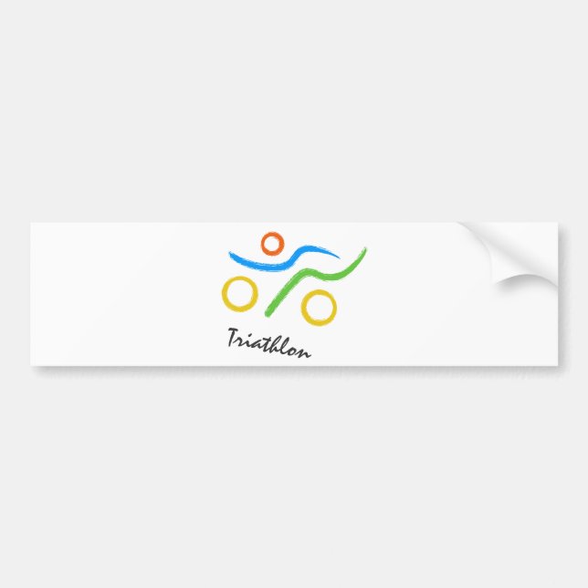 Autocollant De Voiture Logo de triathlon (Devant)