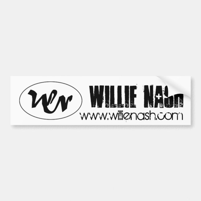 Autocollant De Voiture logo de wn, Willie Nash, www.willienash.com (Devant)