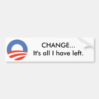 Autocollant De Voiture Logo d'Obama, CHANGEMENT… il est tout que j'ai