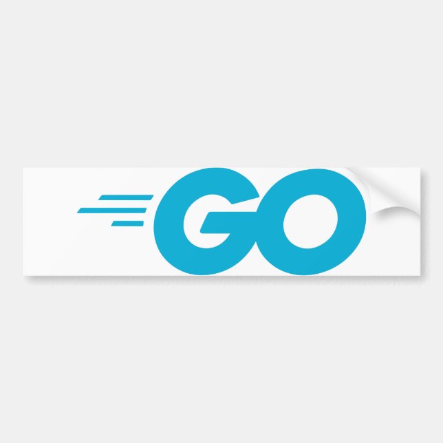 Autocollant De Voiture Logo Golang (Go Programming Language) (Devant)