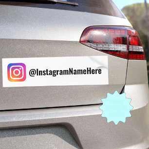Autocollant De Voiture Logo IG Entreprise Personnalisé Réseaux Sociaux Su