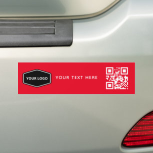 Autocollant De Voiture Logo personnalisé et code QR professionnel en roug