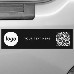 Autocollant De Voiture Logo simple et texte professionnel QR Code promoti