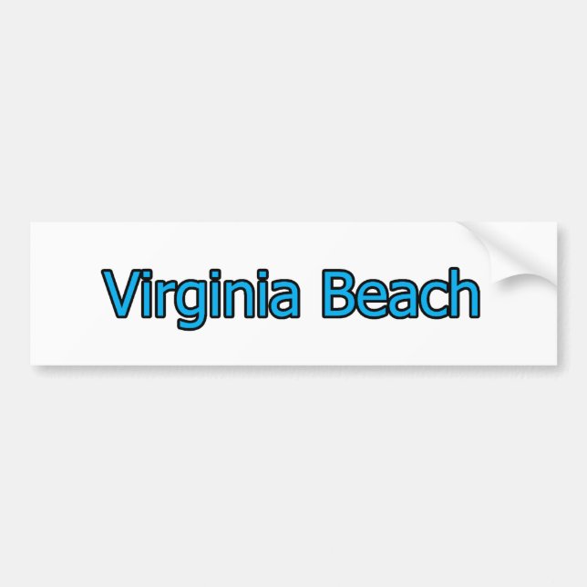 Autocollant De Voiture Logo texte Virginia Beach (Devant)