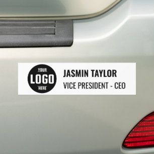 Autocollant De Voiture Logo & Titre de Poste Personnalisables   Moderne M