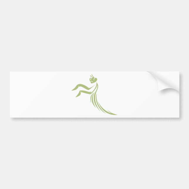 Autocollant De Voiture Logo vert de mante de prière (Devant)