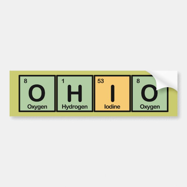 Autocollant De Voiture L'Ohio a fait des éléments (Devant)