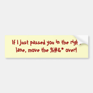 Autocollant De Voiture Lois de l'adhésif pour pare-chocs gauche de ruell