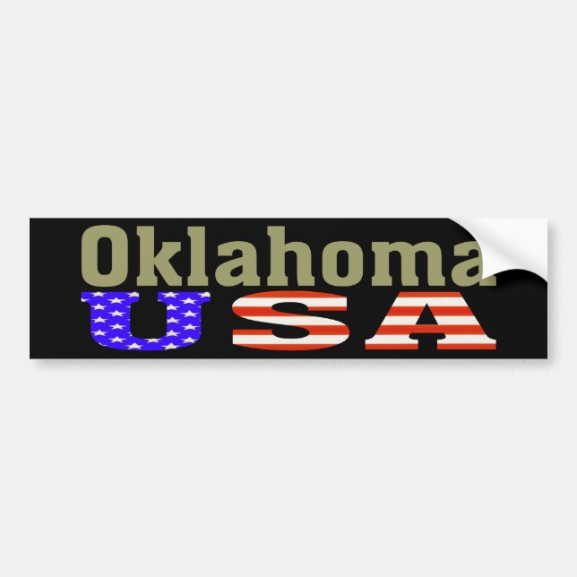 Autocollant De Voiture L'Oklahoma Etats-Unis ! Adhésif pour pare-chocs (Devant)