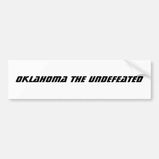 AUTOCOLLANT DE VOITURE L'OKLAHOMA L'INVAINCU (Devant)