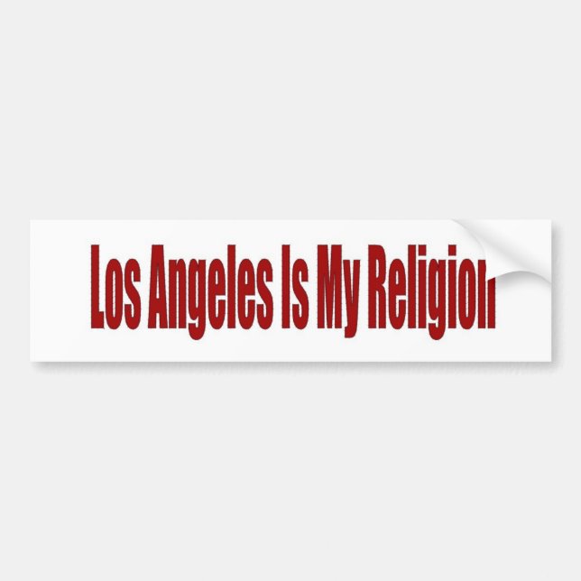 Autocollant De Voiture Los Angeles est ma religion (Devant)