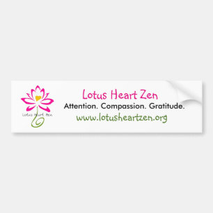 Autocollant De Voiture Lotus Heart Zen Bumpersticker