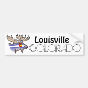 Autocollant De Voiture Louisville Colorado artistic elk bumpersticker