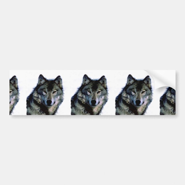 Autocollant De Voiture Loup (Devant)