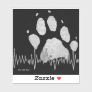 Autocollant de voiture loup à cinq pattes