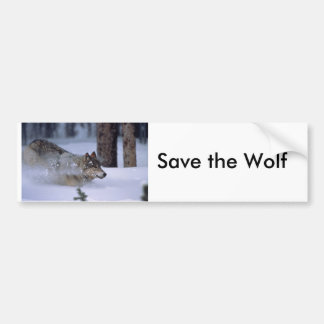 Autocollant De Voiture Loup fonctionnant dans la neige