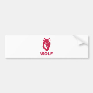 Autocollant De Voiture Loup (rouge)