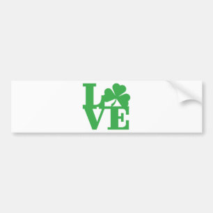 Autocollant De Voiture LOVE and Shamrocks