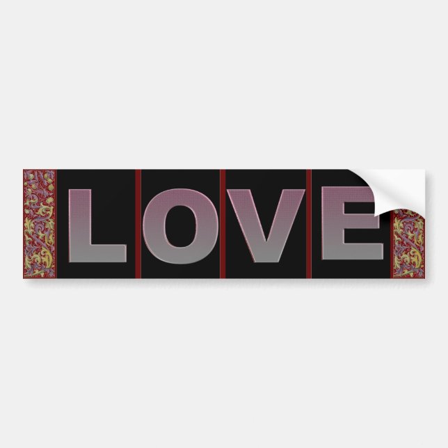 Autocollant De Voiture Love Bumpersticker (Devant)