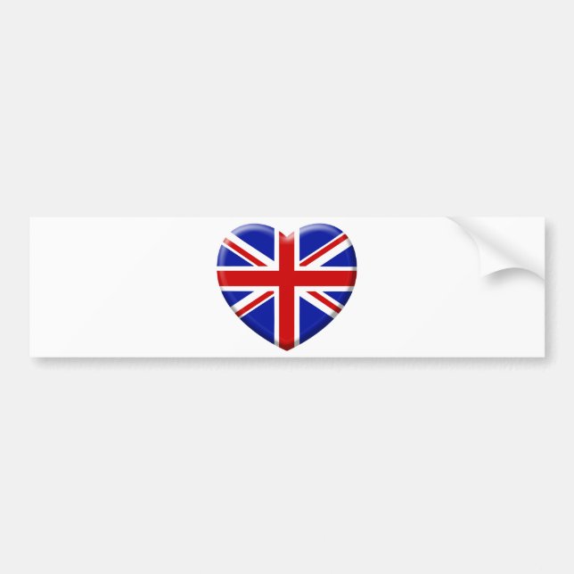 Autocollant De Voiture love drapeau Angleterre (Devant)