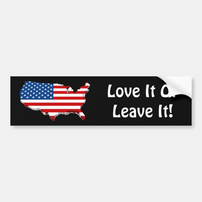 Autocollant De Voiture Love It America Bumper Sticker (Devant)