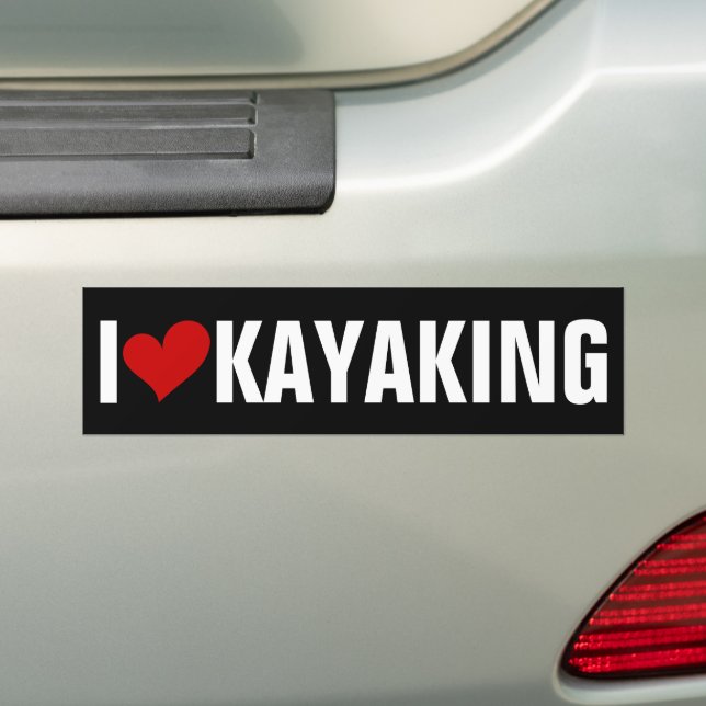 AUTOCOLLANT DE VOITURE LOVE KAYAKING (En voiture)