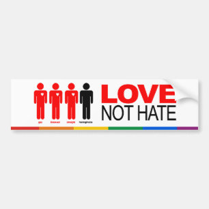 Autocollant De Voiture LOVE NOT HATE -.png