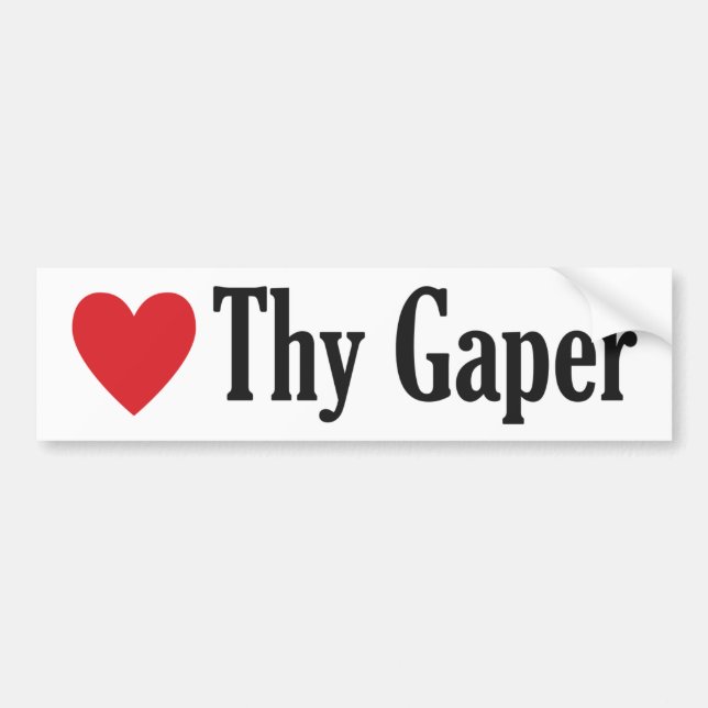 Autocollant De Voiture Love Thaper sticker pare-chocs (Devant)