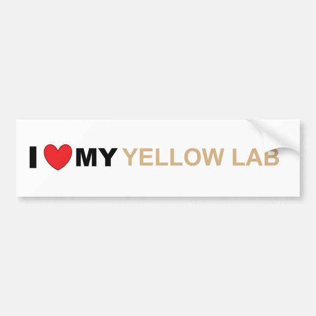 Autocollant De Voiture LR amour jaune (Devant)