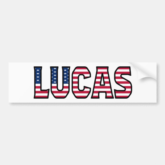 Autocollant De Voiture Lucas Nom Vorname USA Aufkleber Sticker Auto (Devant)