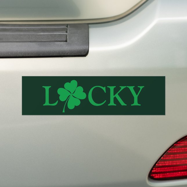 Autocollant De Voiture Lucky Green Clover Shamrock St. Patrick's Day (En voiture)
